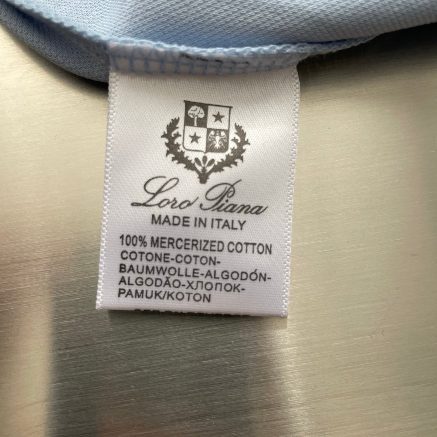 Loro Piana Embossed Embroidery Ice Silk Polo Shirt – 2026SS