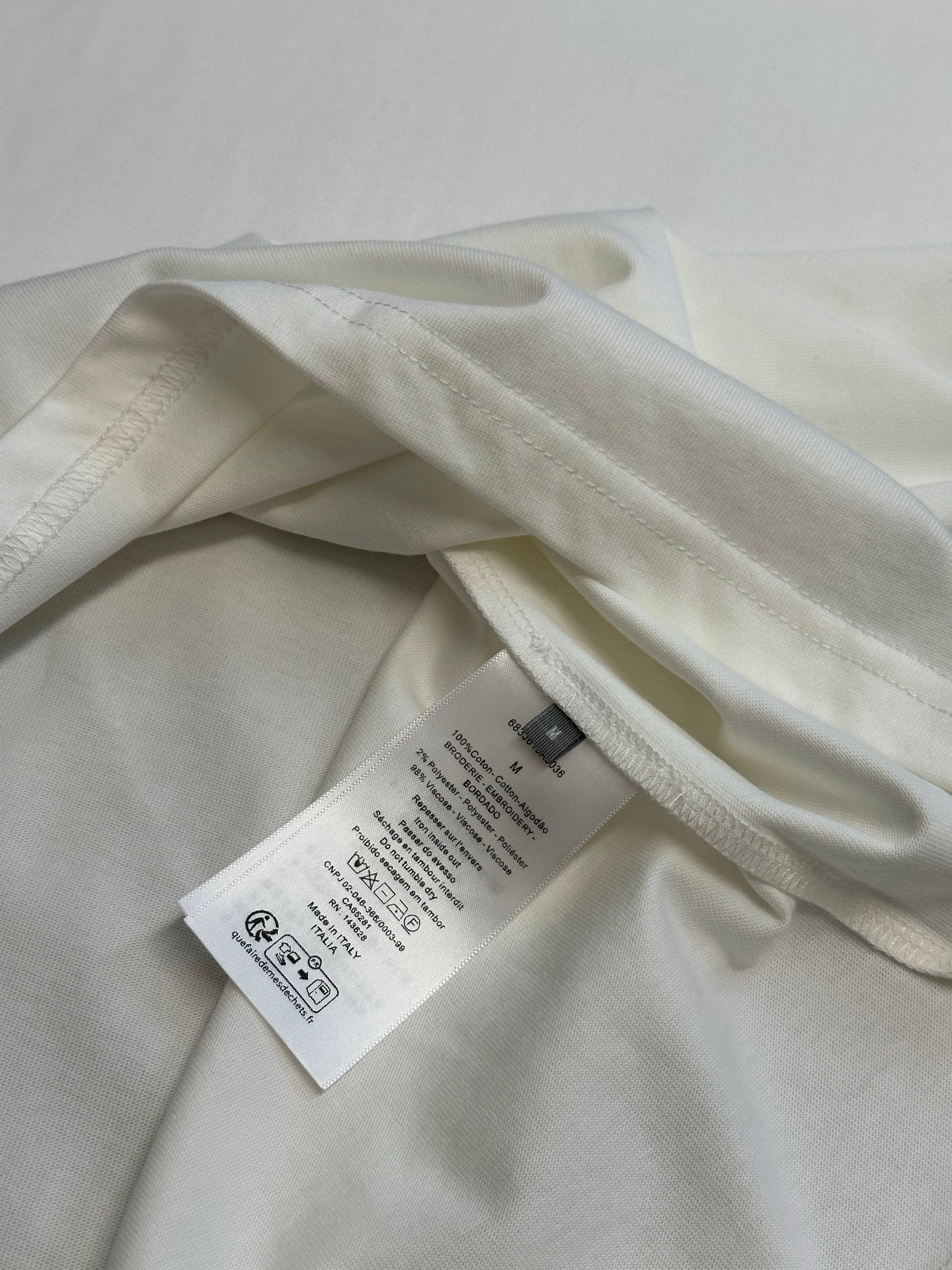 Dior Clover Embroidery Short-Sleeve T-Shirt