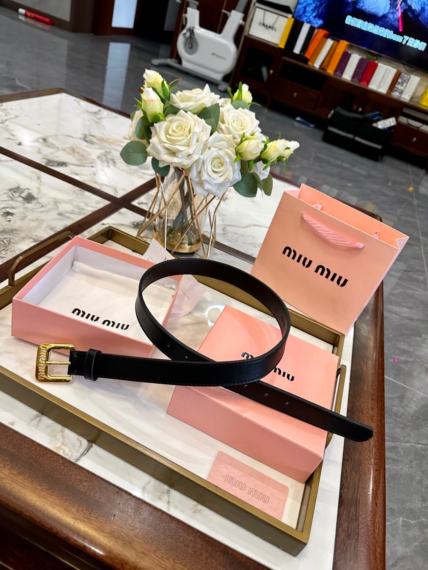 Miu Miu Classic Leather Belt – 3.0cm