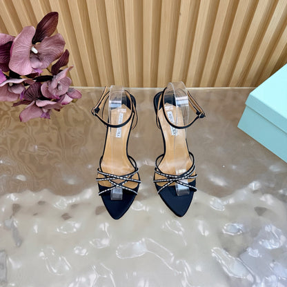 Aquazzura Rhinestone Strap Heeled Sandals – Spring/Summer Collection – 2026SS