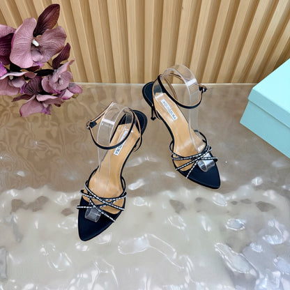 Aquazzura Rhinestone Strap Heeled Sandals – Spring/Summer Collection – 2026SS