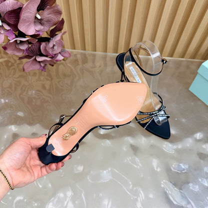 Aquazzura Rhinestone Strap Heeled Sandals – Spring/Summer Collection – 2026SS