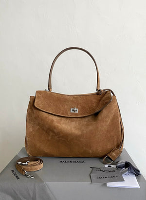 Balenciaga Rodeo Suede Handbag – Medium