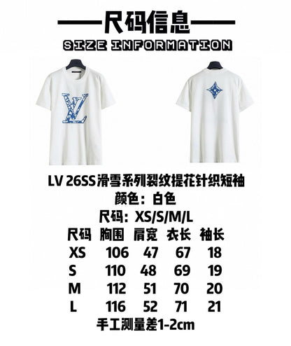 Louis Vuitton Cracked Jacquard Knit Short Sleeve – 26SS