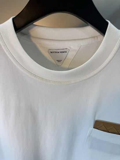 Bottega Veneta Woven Leather Pocket T-Shirt – Summer Collection – SS26