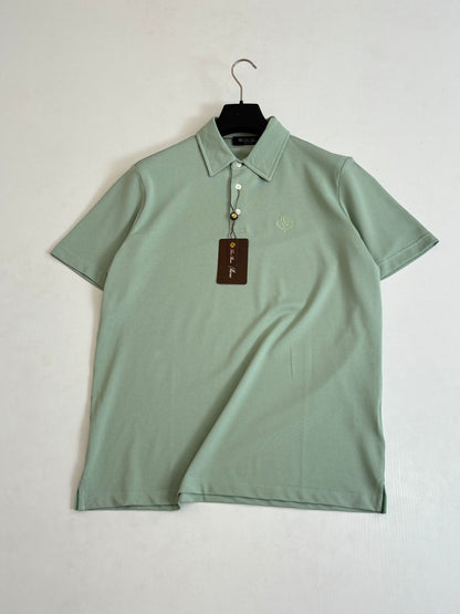 Loro Piana LP Logo Embroidered Pique Cotton Polo Shirt