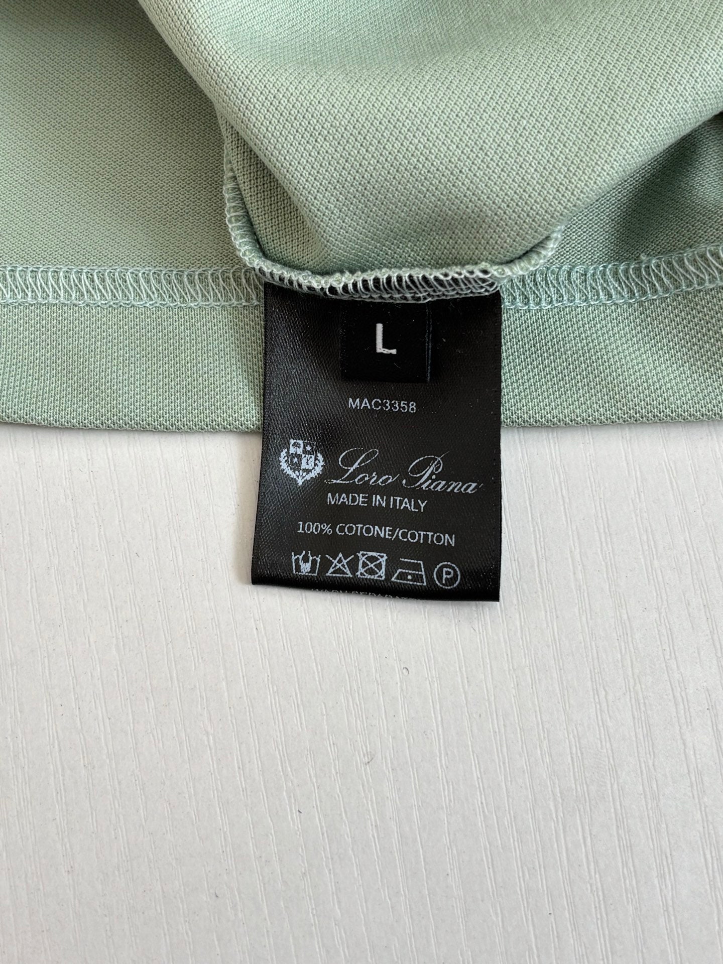 Loro Piana LP Logo Embroidered Pique Cotton Polo Shirt