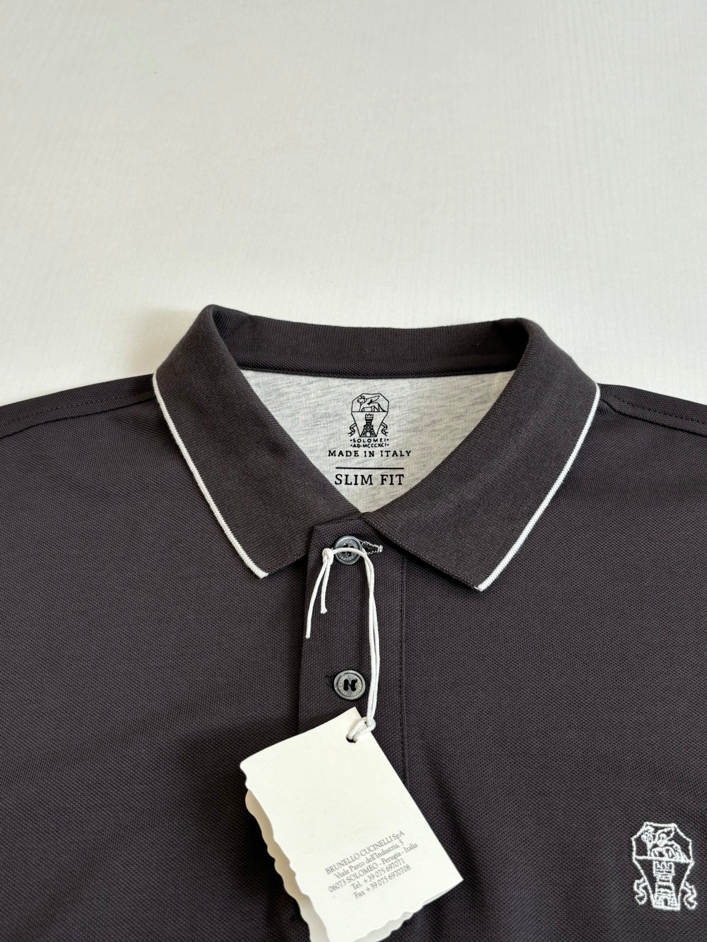 Brunello Cucinelli BC Logo Embroidered Polo Shirt – 2025
