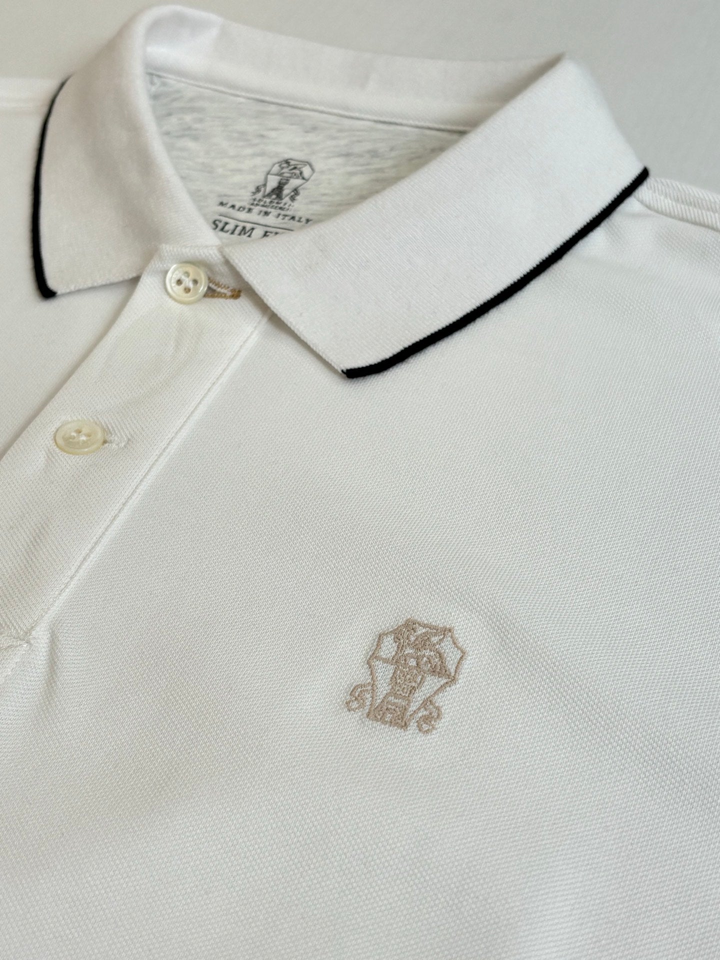 Brunello Cucinelli BC Logo Embroidered Polo Shirt – 2025