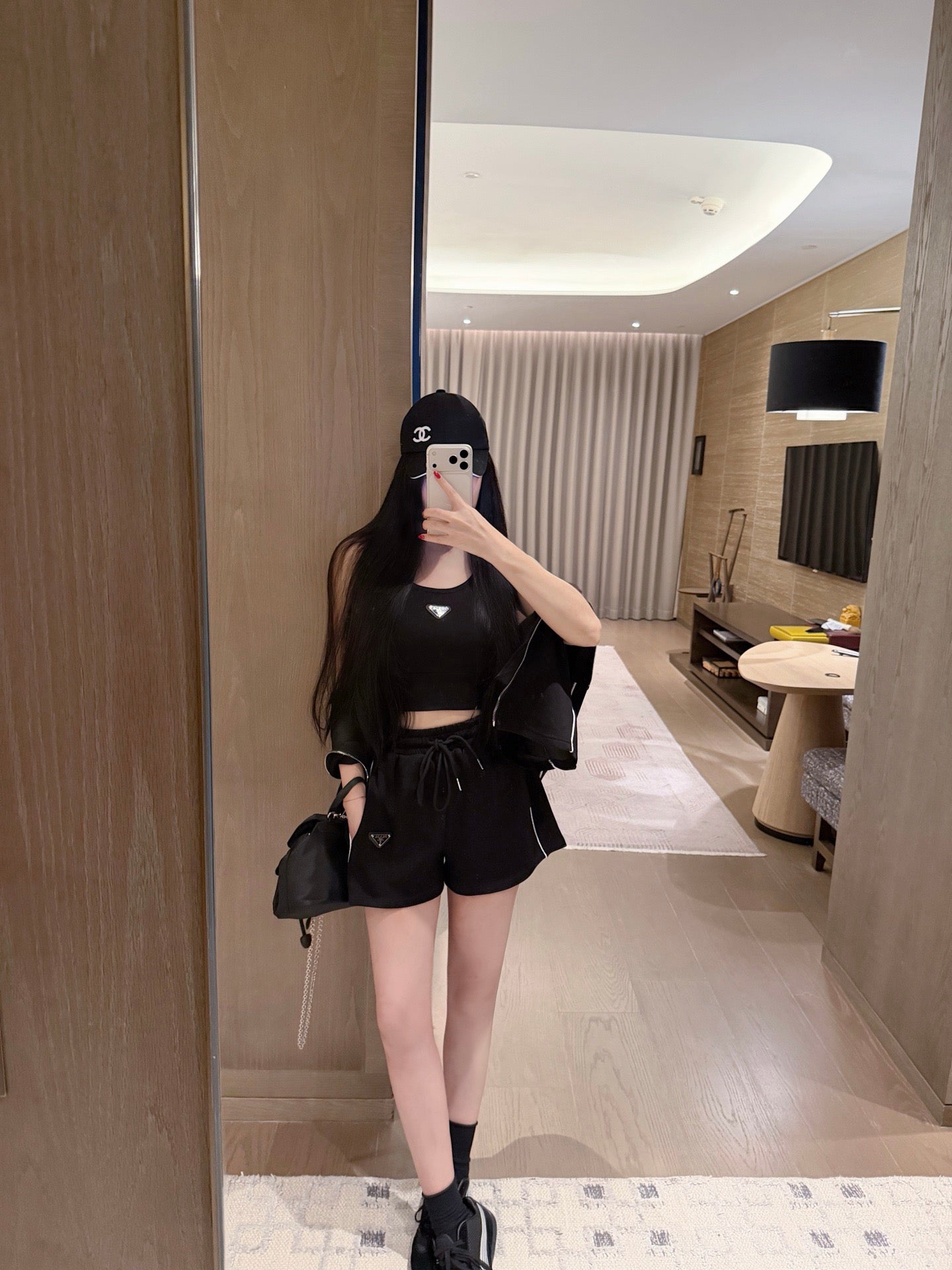 Prada Triangle Logo Three-Piece Set