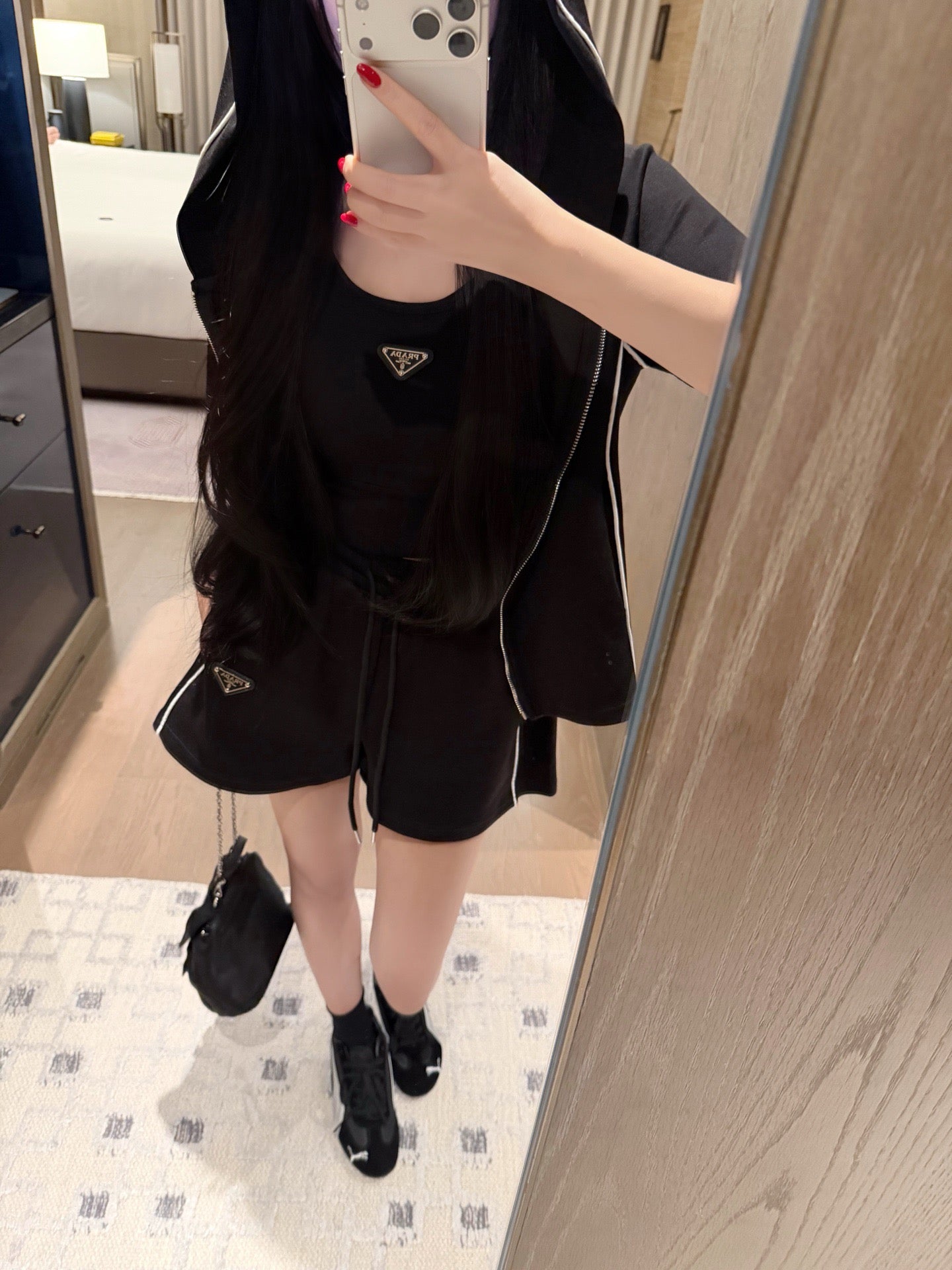 Prada Triangle Logo Three-Piece Set