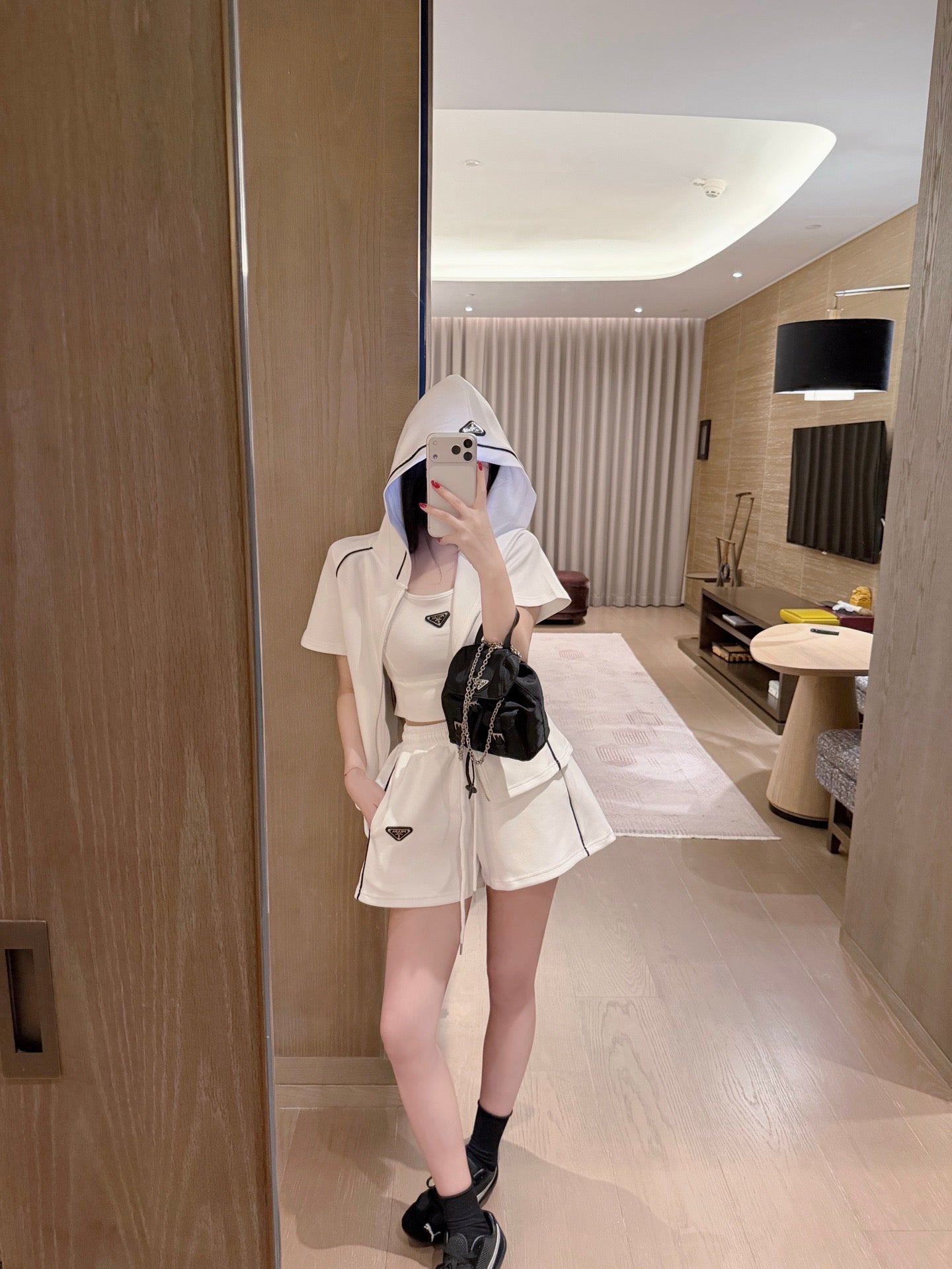 Prada Triangle Logo Three-Piece Set