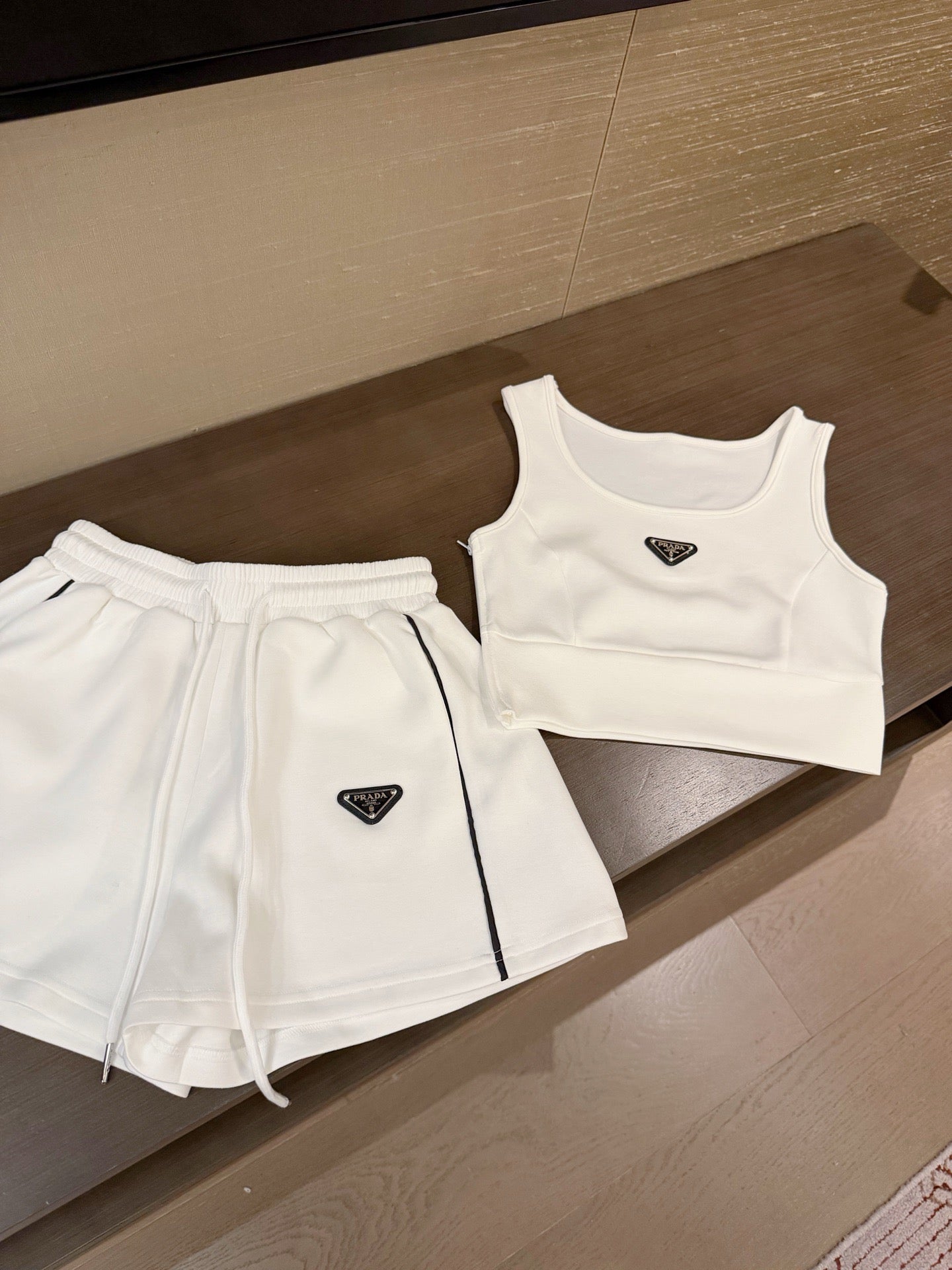 Prada Triangle Logo Three-Piece Set
