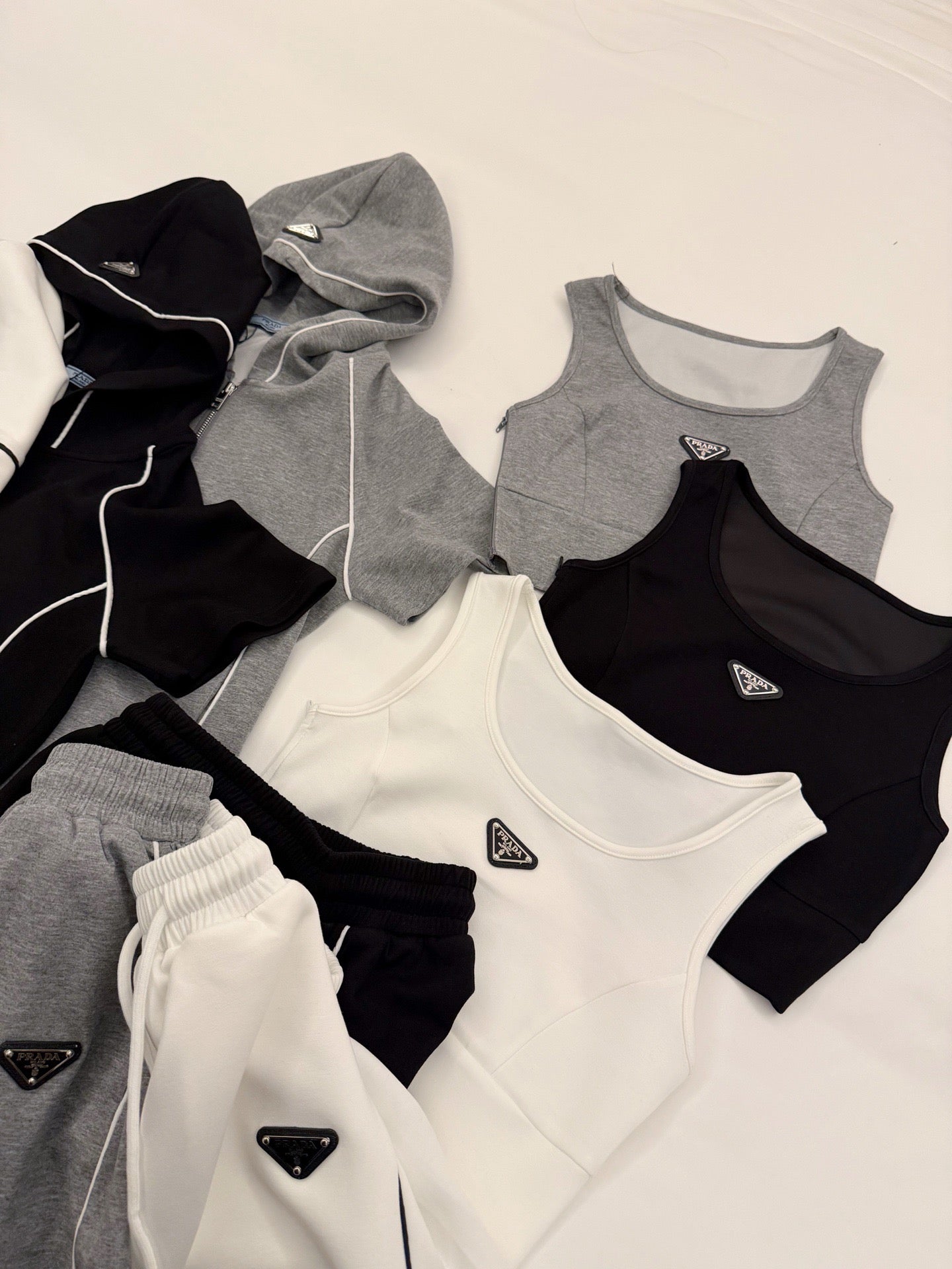 Prada Triangle Logo Three-Piece Set