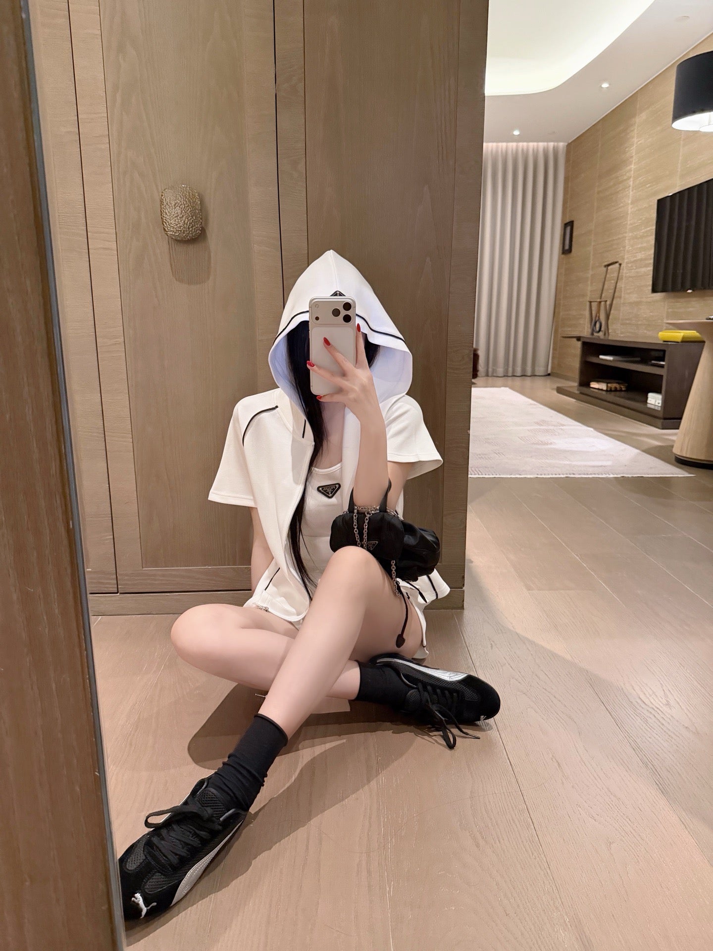 Prada Triangle Logo Three-Piece Set