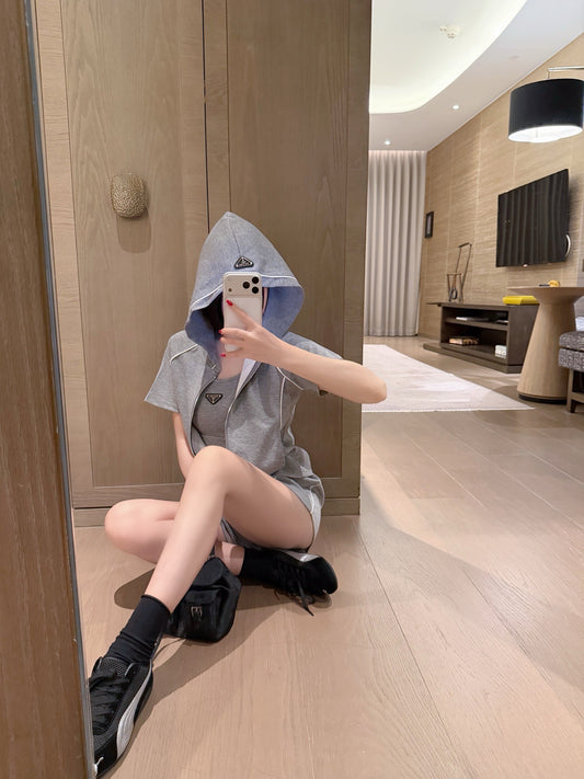 Prada Triangle Logo Three-Piece Set