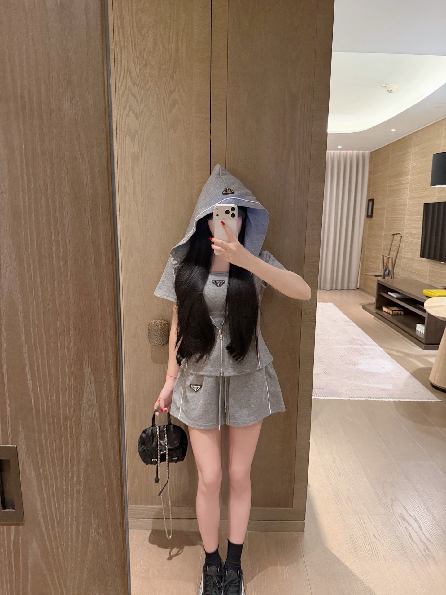 Prada Triangle Logo Three-Piece Set