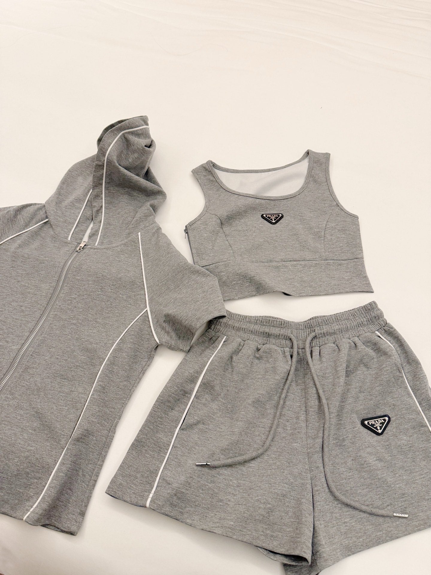 Prada Triangle Logo Three-Piece Set