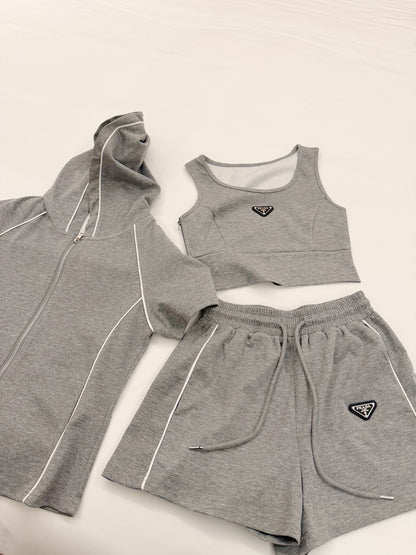 Prada Triangle Logo Three-Piece Set