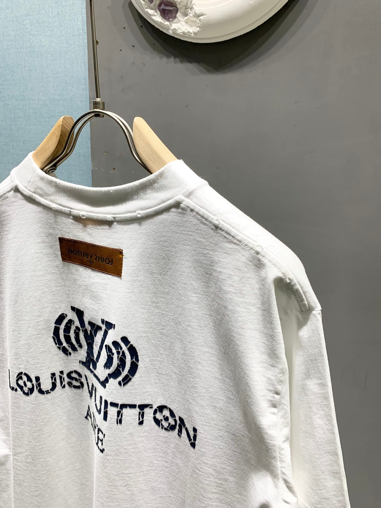 Louis Vuitton Crackle Logo Distressed T-Shirt
