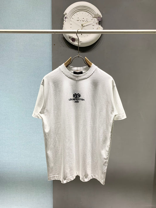 Louis Vuitton Crackle Logo Distressed T-Shirt