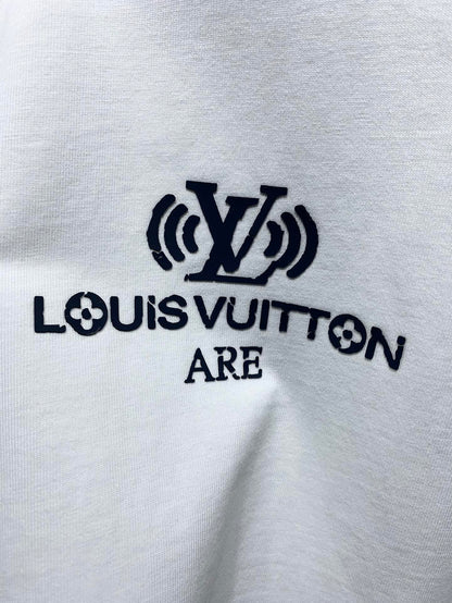 Louis Vuitton Crackle Logo Distressed T-Shirt