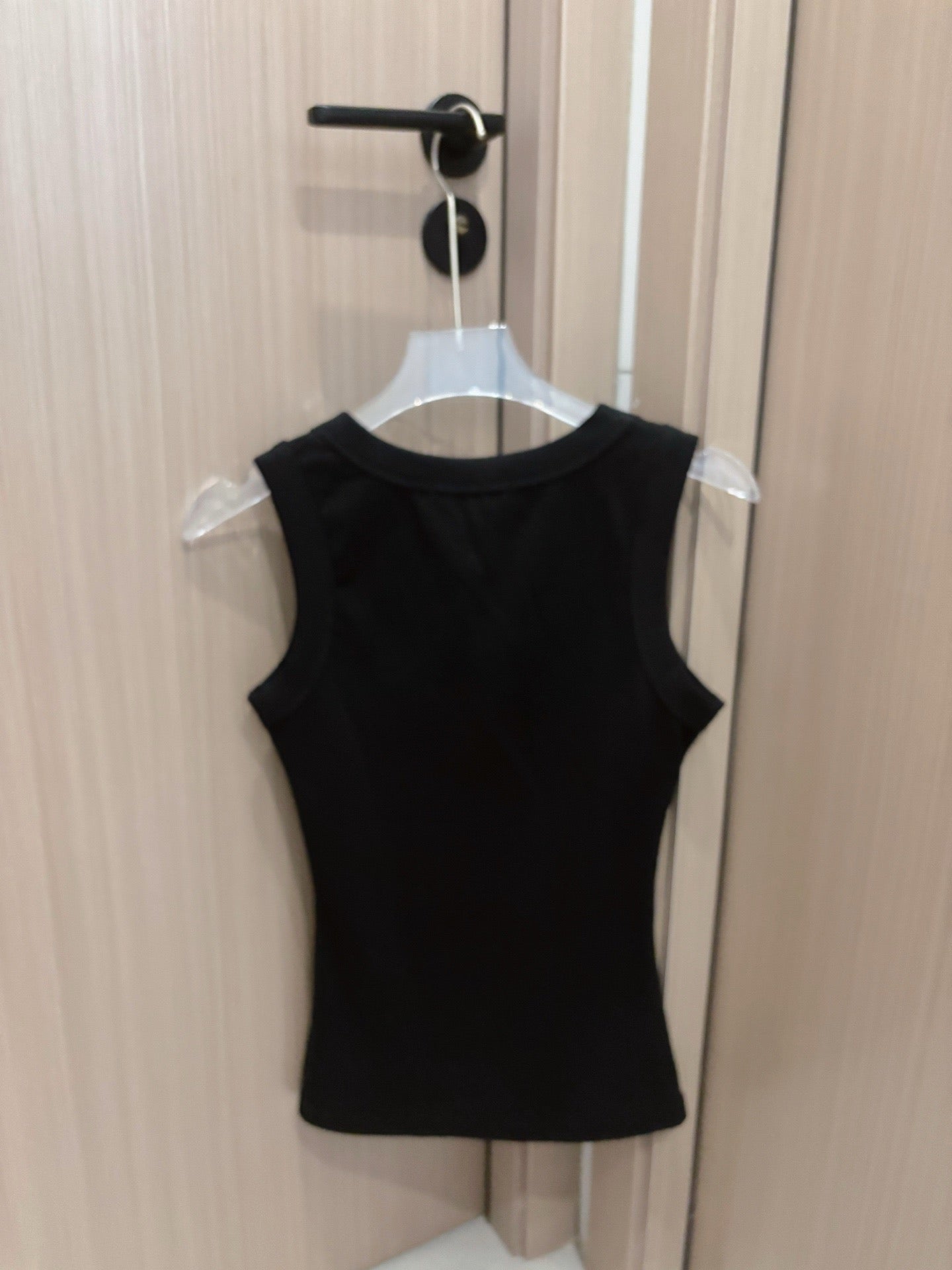 Celine Triomphe Embroidered Ribbed Tank Top
