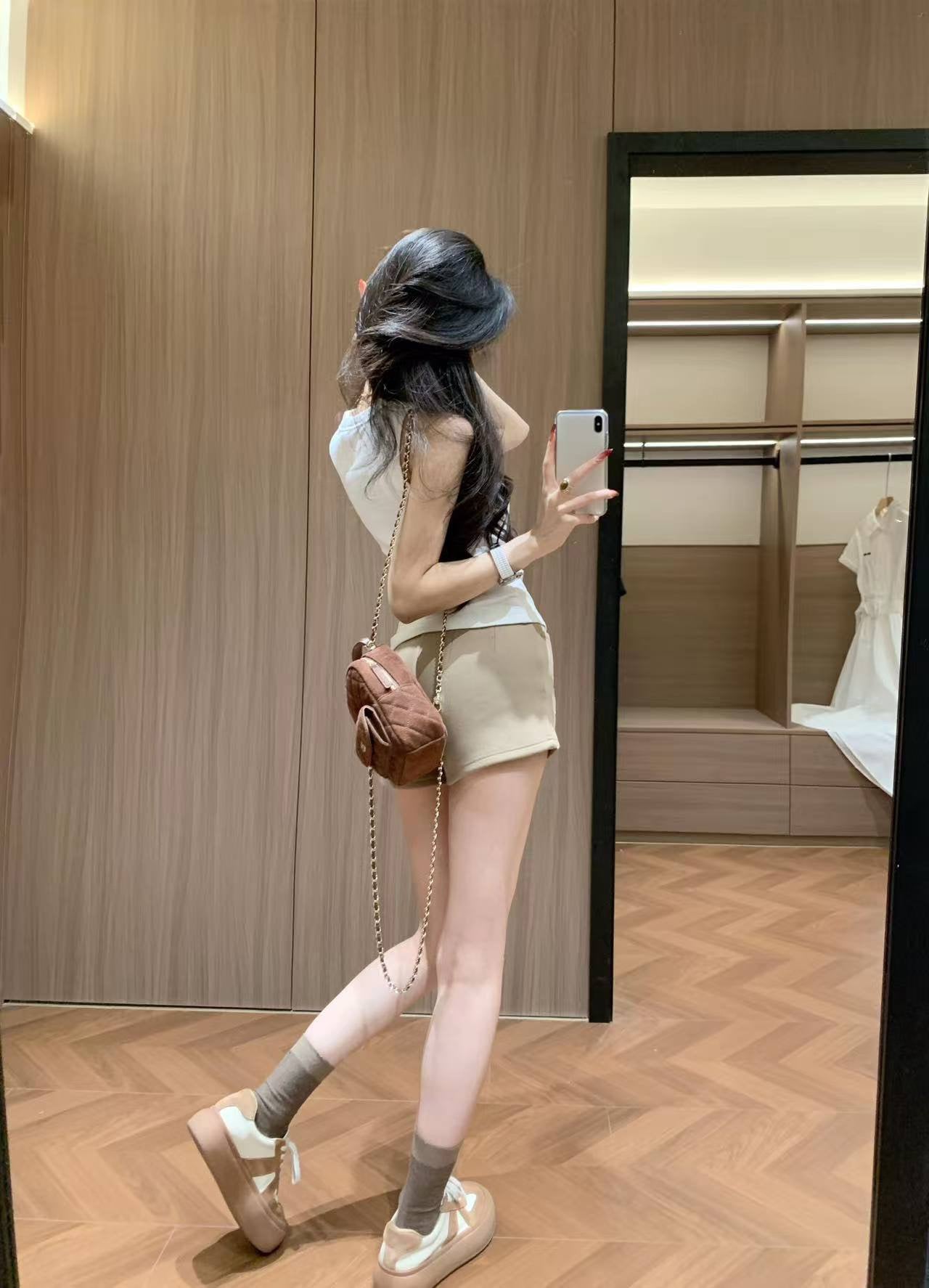 Celine Triomphe Embroidered Ribbed Tank Top