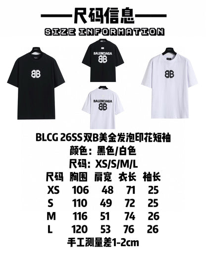 Balenciaga Double B Dollar Foam Print T-Shirt – 26SS