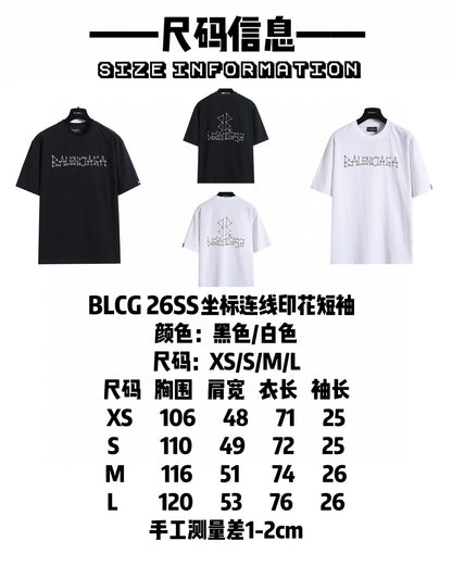 Balenciaga Coordinate Line Print T-Shirt – 26SS