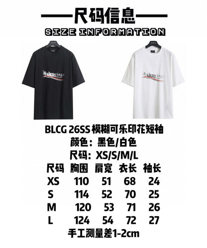Balenciaga Blurred Cola Print T-Shirt – 26SS
