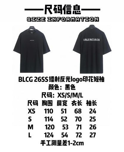 Balenciaga Laser Reflective Logo T-Shirt – 26SS