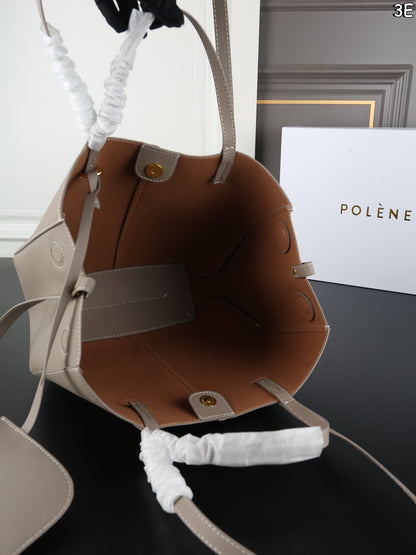 Polène Foldable Cowhide Tote Bag – Autumn/Winter Collection