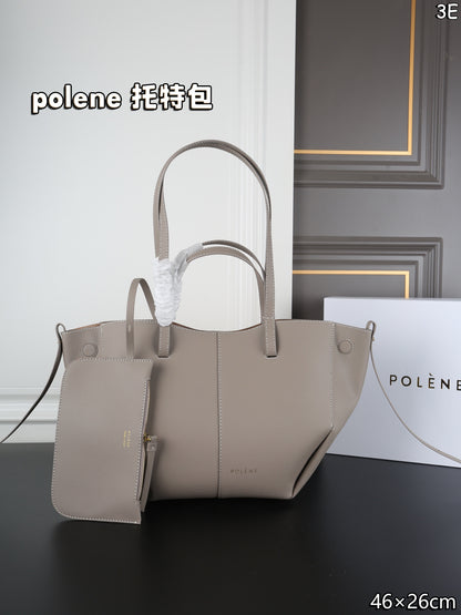 Polène Foldable Cowhide Tote Bag – Autumn/Winter Collection