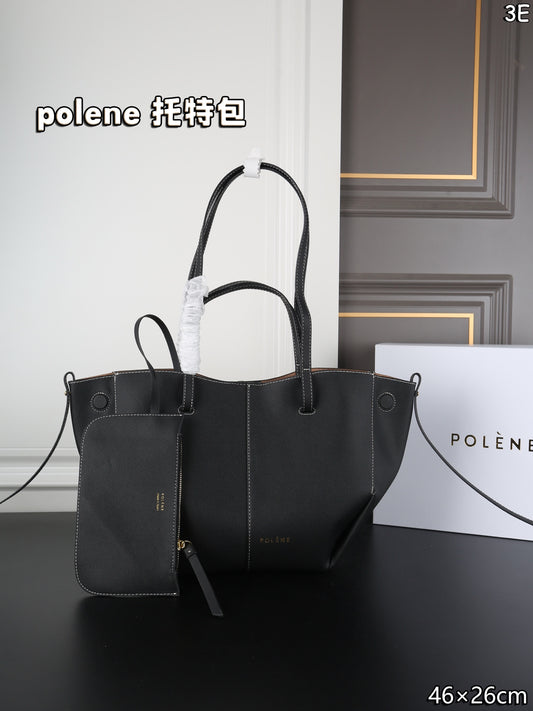 Polène Foldable Cowhide Tote Bag – Autumn/Winter Collection