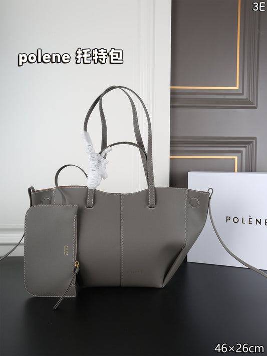 Polène Foldable Cowhide Tote Bag – Autumn/Winter Collection