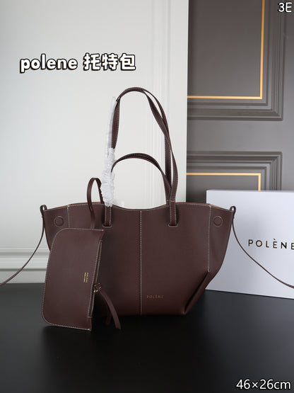 Polène Foldable Cowhide Tote Bag – Autumn/Winter Collection