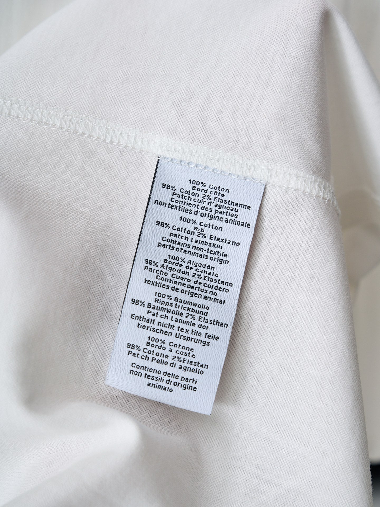Hermès Leather Patch Cotton Crewneck T-Shirt