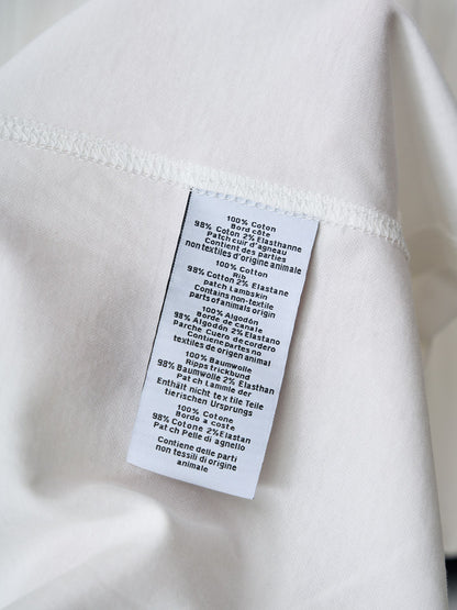 Hermès Leather Patch Cotton Crewneck T-Shirt