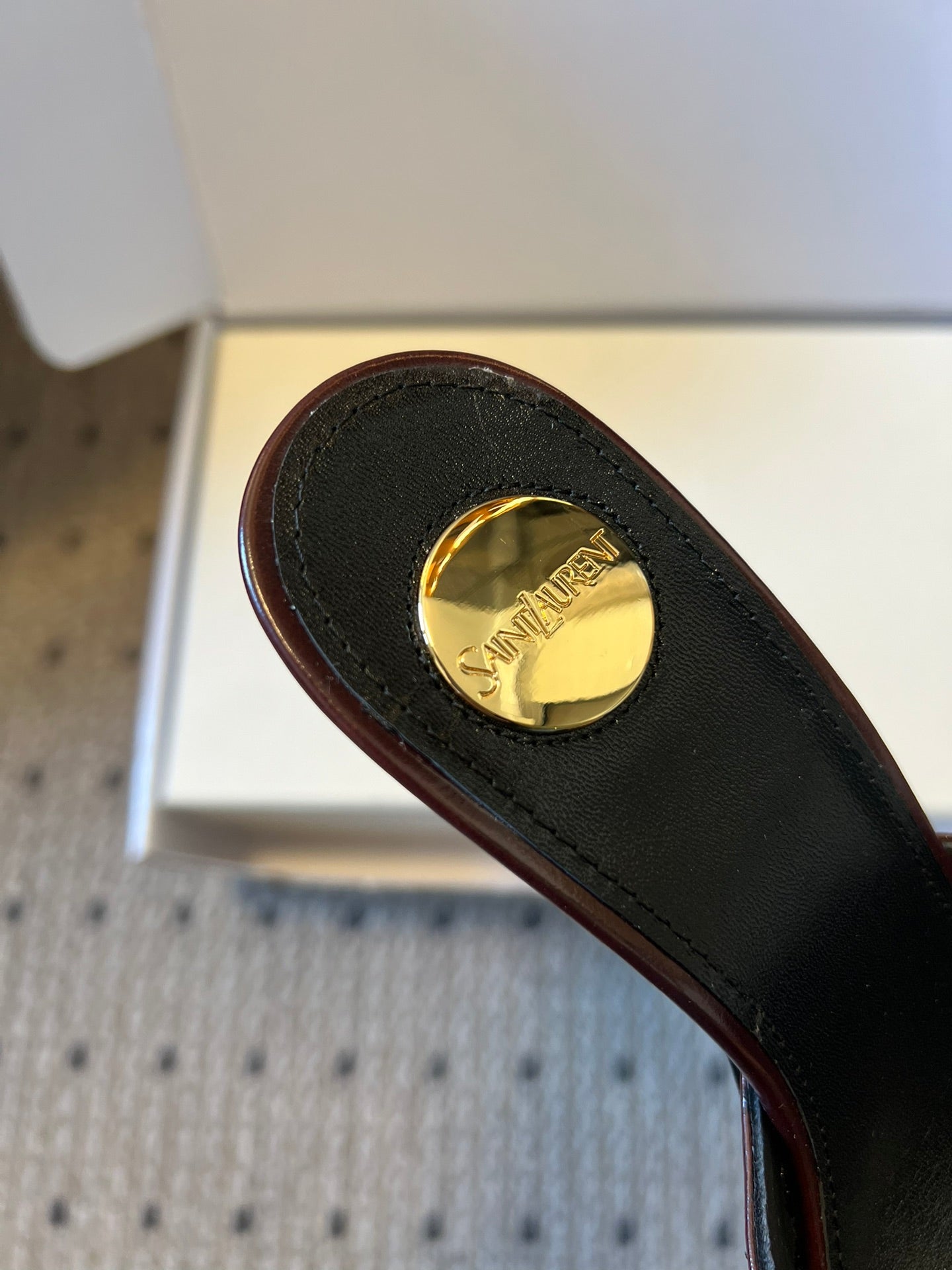 Saint Laurent Ruched Leather Mules – 26SS