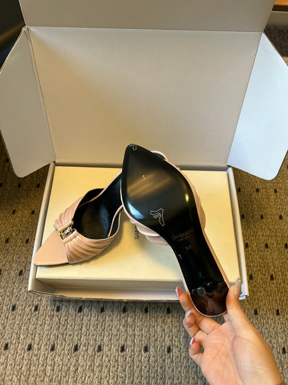 Saint Laurent Ruched Leather Mules – 26SS