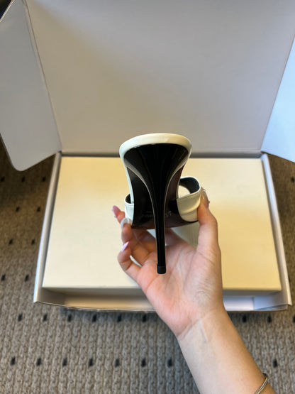 Saint Laurent Ruched Leather Mules – 26SS