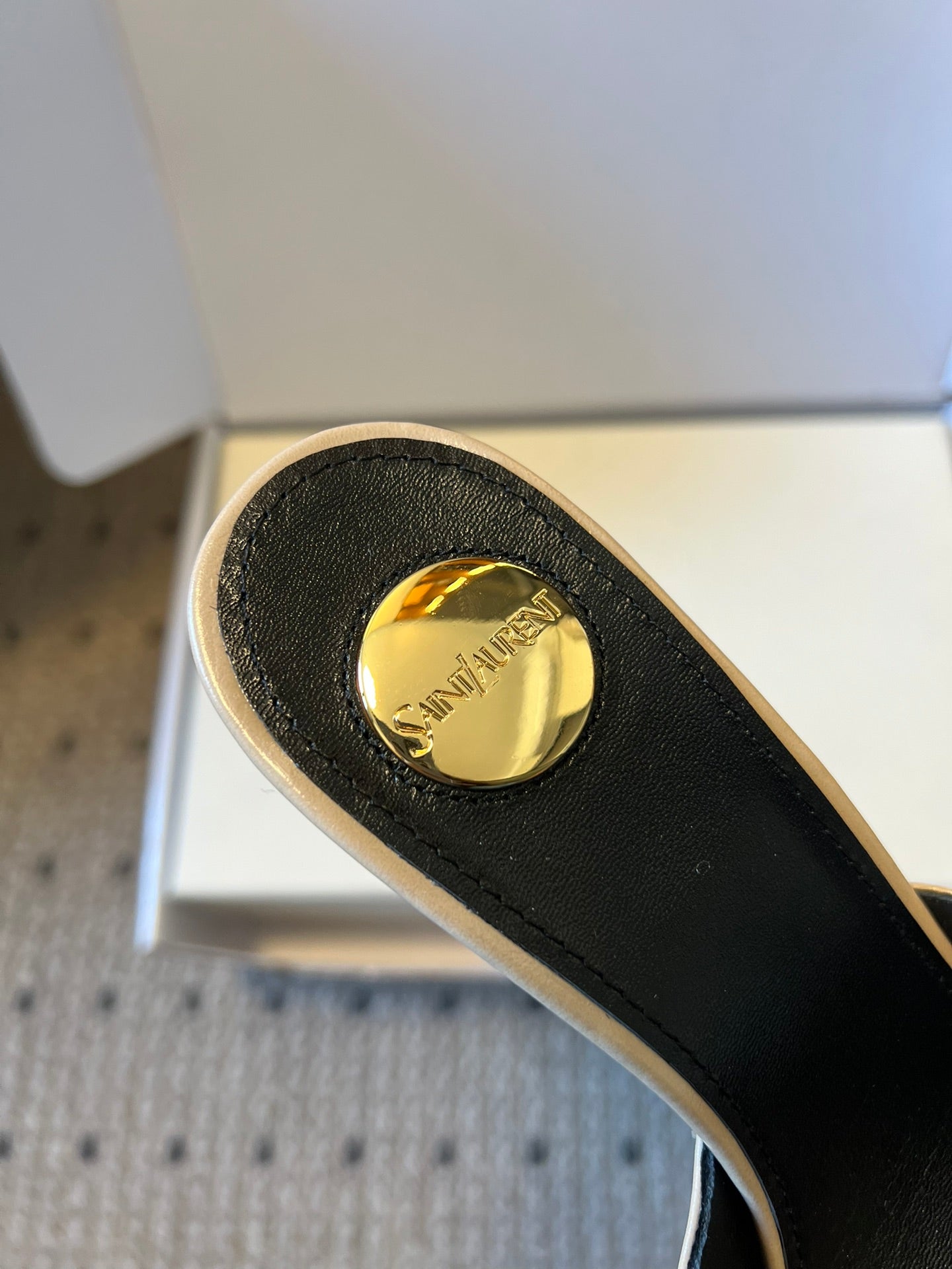 Saint Laurent Ruched Leather Mules – 26SS