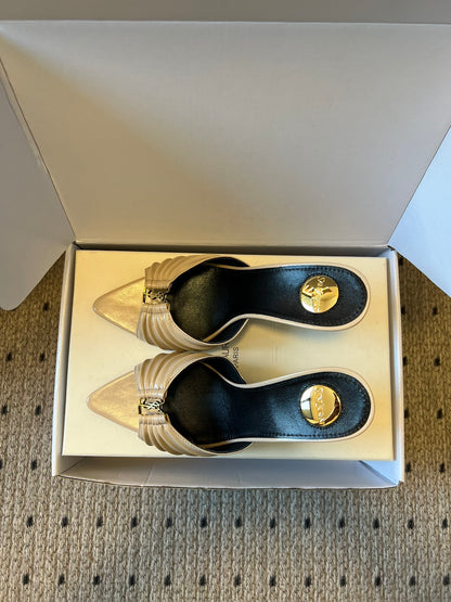 Saint Laurent Ruched Leather Mules – 26SS