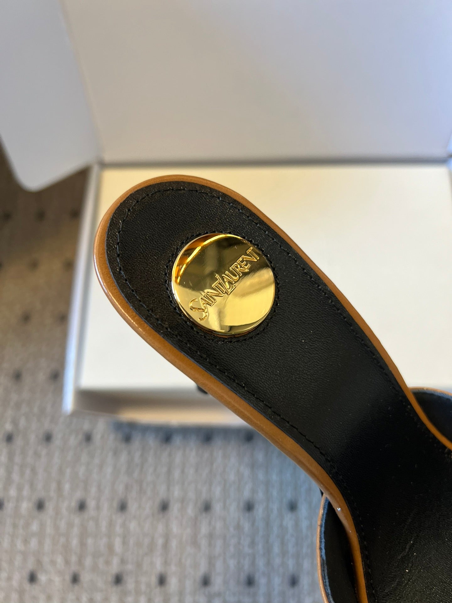 Saint Laurent Ruched Leather Mules – 26SS