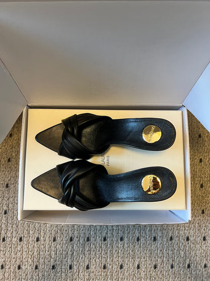 Saint Laurent Knotted Leather Mules – 26SS