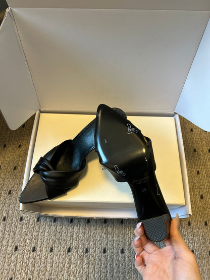 Saint Laurent Knotted Leather Mules – 26SS