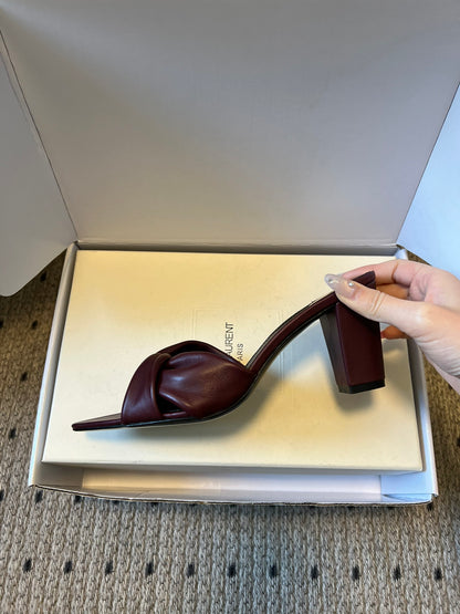 Saint Laurent Knotted Leather Mules – 26SS