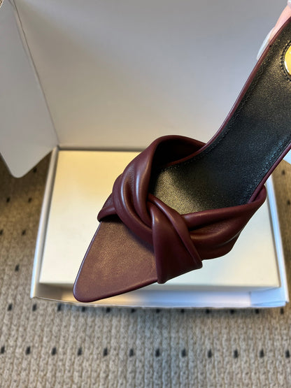 Saint Laurent Knotted Leather Mules – 26SS
