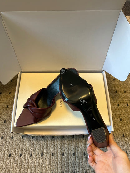 Saint Laurent Knotted Leather Mules – 26SS